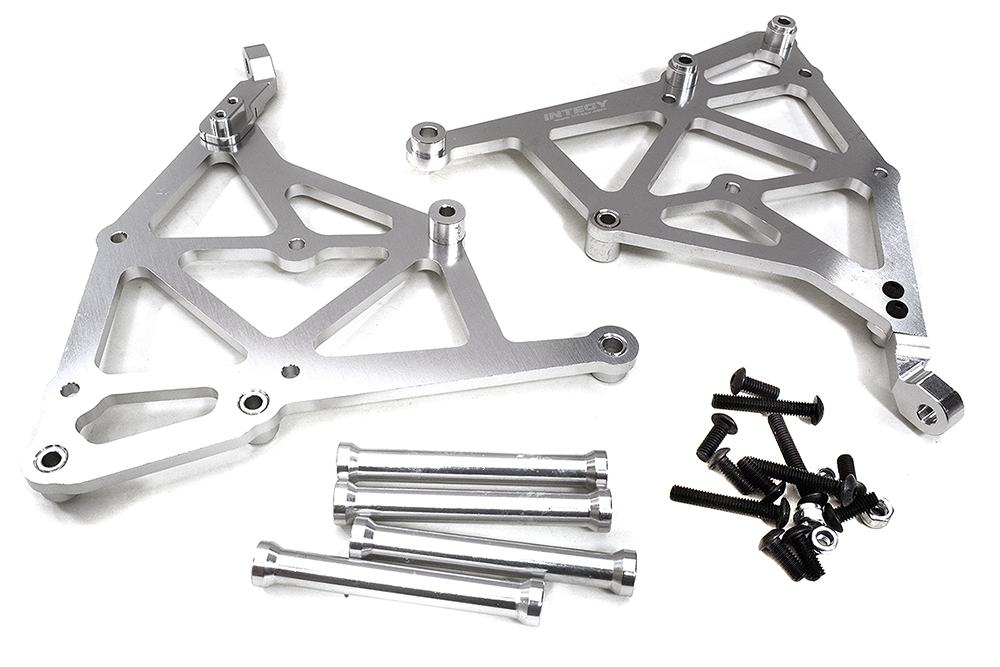 C31618SILVER Silver Billet Machined Wing Mount Upgrade Kit for Losi 1/5 DBXL-E & 2.0 - Image 1