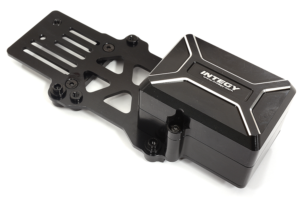 C31623BLACK Alloy Receiver Box w/ ESC Mounting Plate for Losi 1/8 LMT 1.0 4WD Monster Truck - Image 1