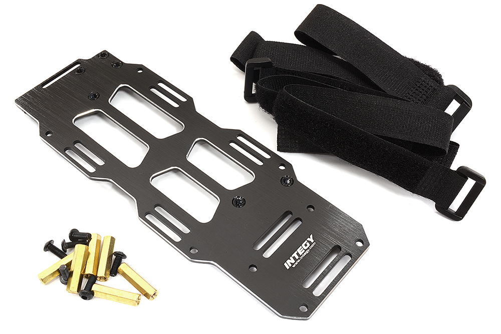C31627BLACK Machined Battery Plate for Arrma 1/8 Kraton, Outcast & Notorious 6S BLX AR320351 - Image 1