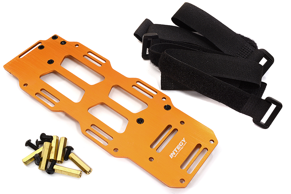 C31627ORANGE Machined Battery Plate for Arrma 1/8 Kraton, Outcast & Notorious 6S BLX AR320351 - Image 1