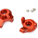 Red Billet Machined Alloy Steering Knuckles for Axial 1/24 SCX24 Rock Crawler