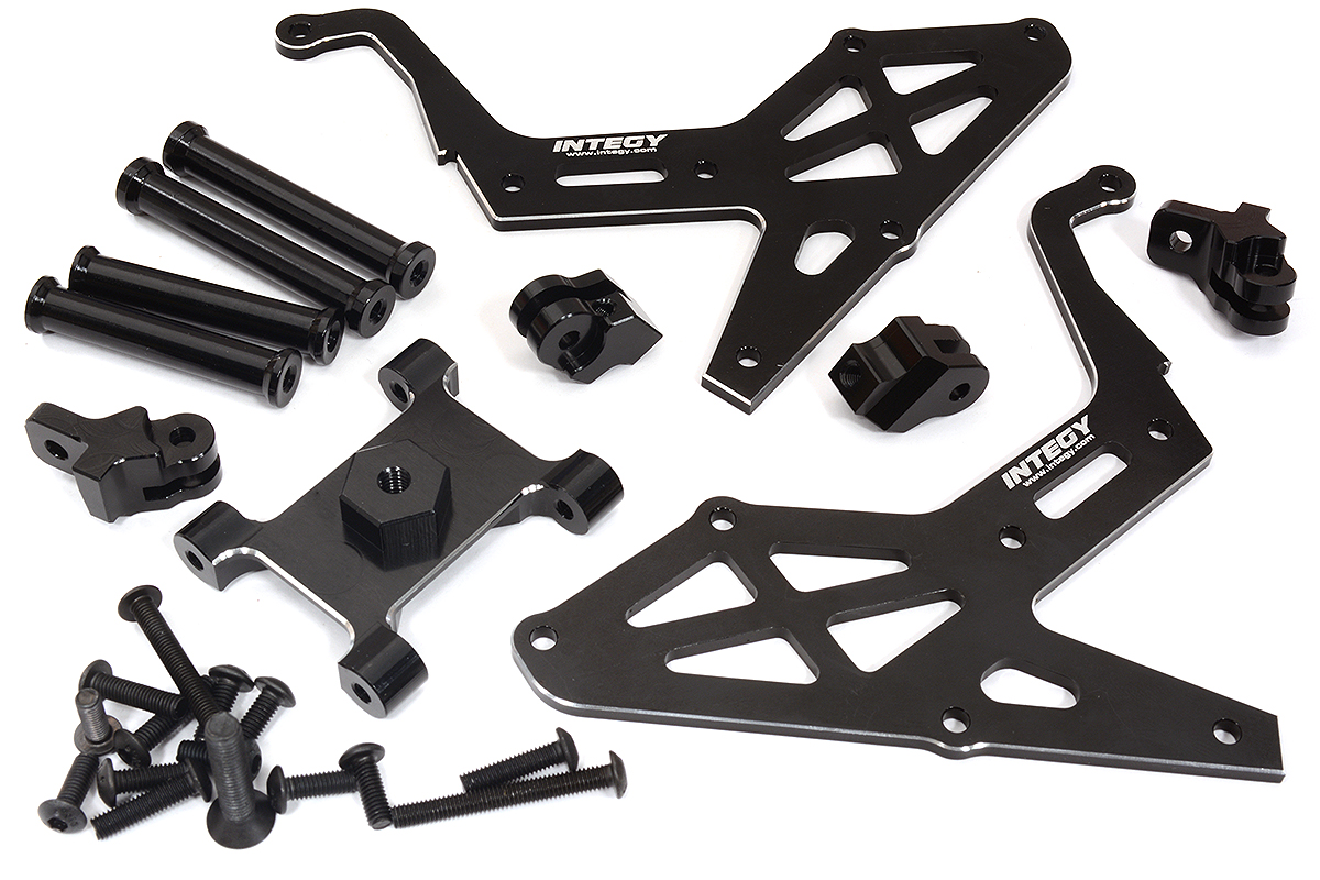 C31633BLACK Billet Machined Spare Tire Rack Set for Losi 1/10 Lasernut U4 4WD Brushless RTR - Image 1