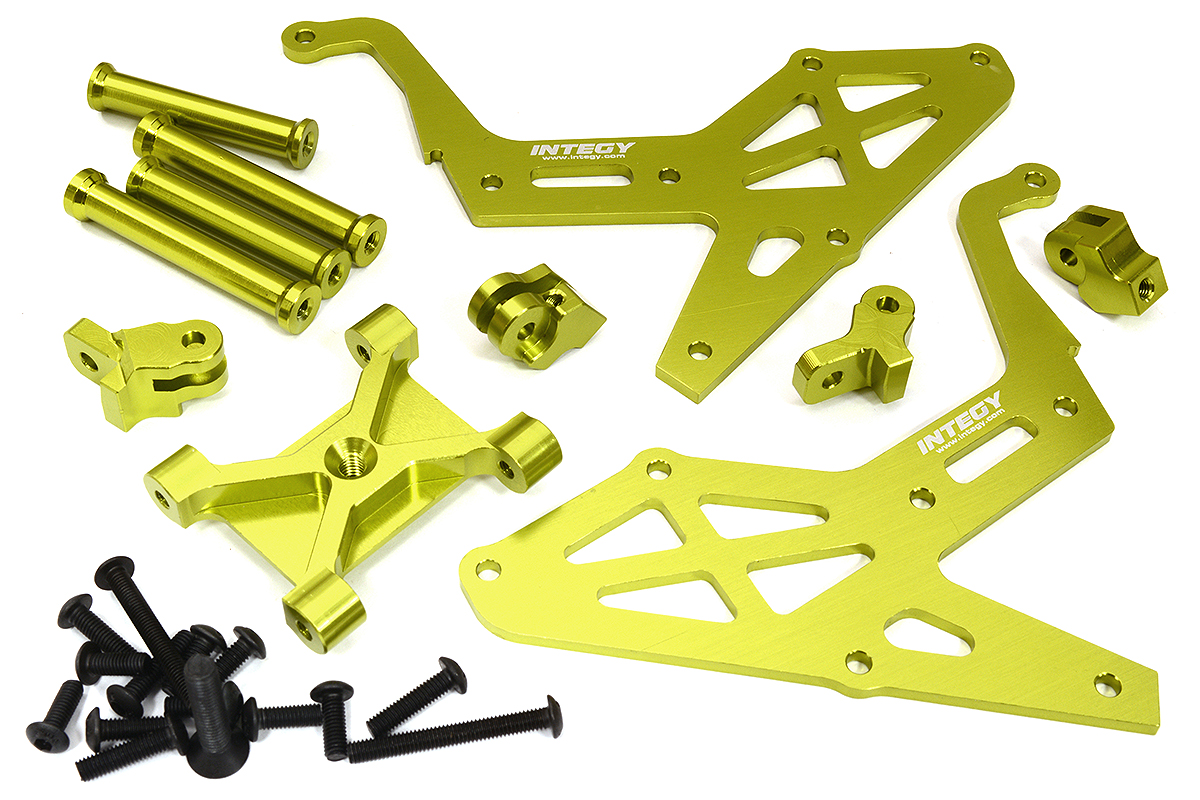 C31633GREEN Machined Green Spare Tire Rack Set for Losi 1/10 Lasernut U4 4WD Brushless RTR - Image 1