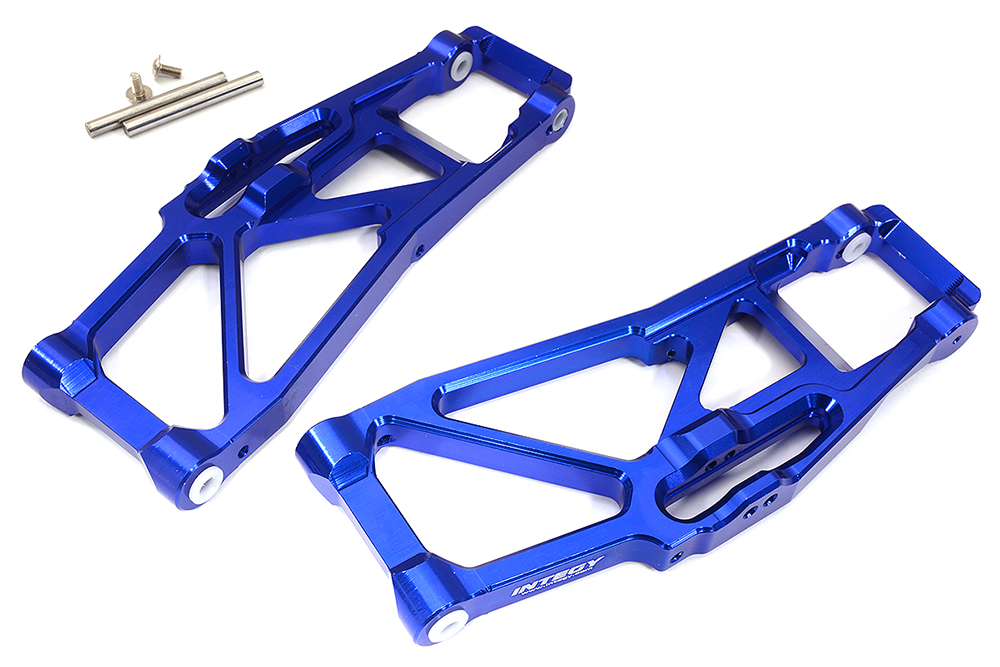 C31634BLUE Billet Machined Lower Suspension Arms for Traxxas 1/10 Maxx V2 w/ WideMaxx 8999 - Image 1
