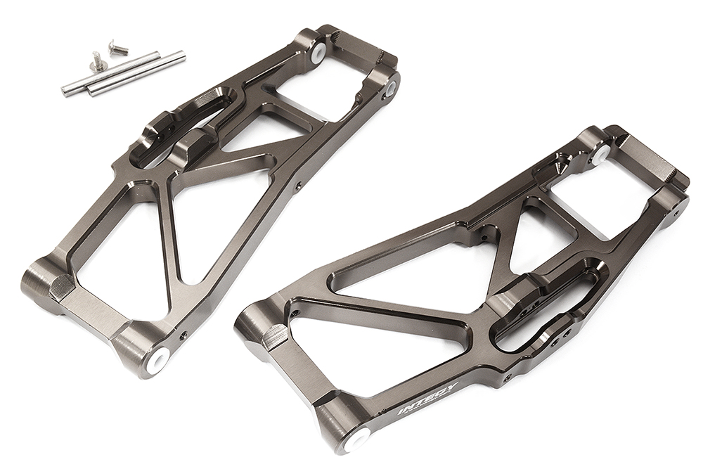 C31634GREY Billet Machined Lower Suspension Arms for Traxxas 1/10 Maxx V2 w/ WideMaxx 8999 - Image 1