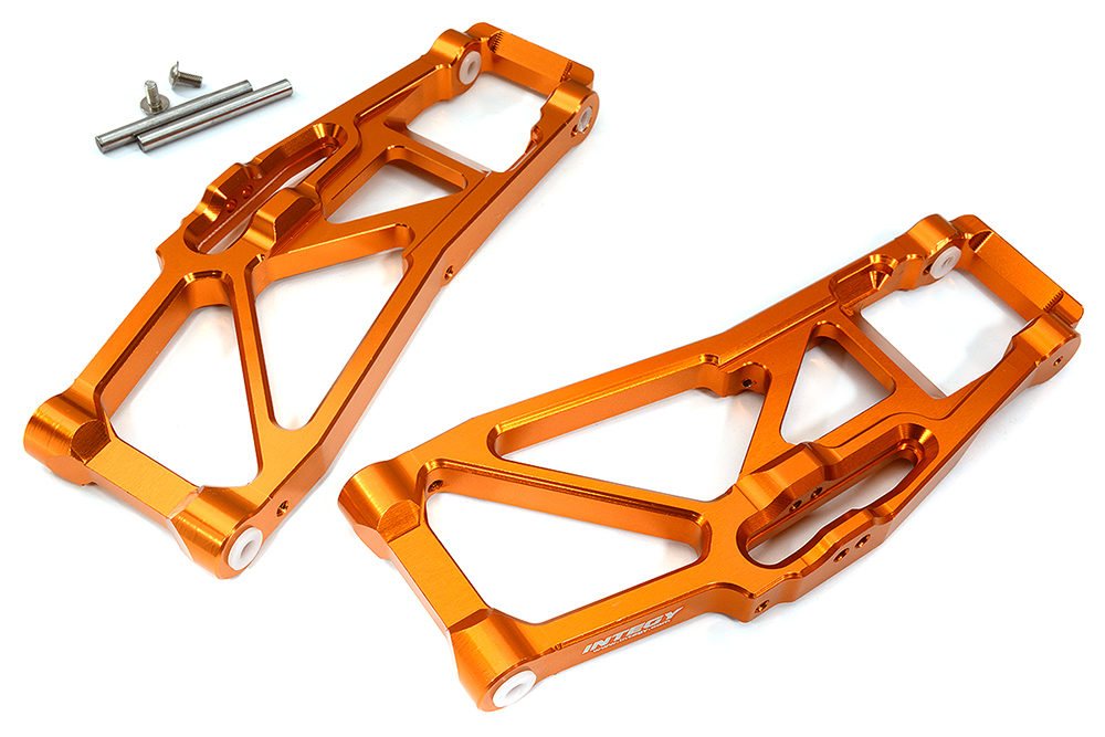 C31634ORANGE Billet Machined Lower Suspension Arms for Traxxas 1/10 Maxx V2 w/ WideMaxx 8999 - Image 1