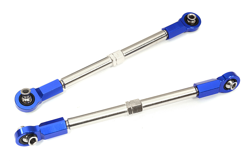 C31638BLUE Billet Machined Steering Turnbuckles for Traxxas 1/10 Maxx V2 w/ WideMaxx 8997 - Image 1
