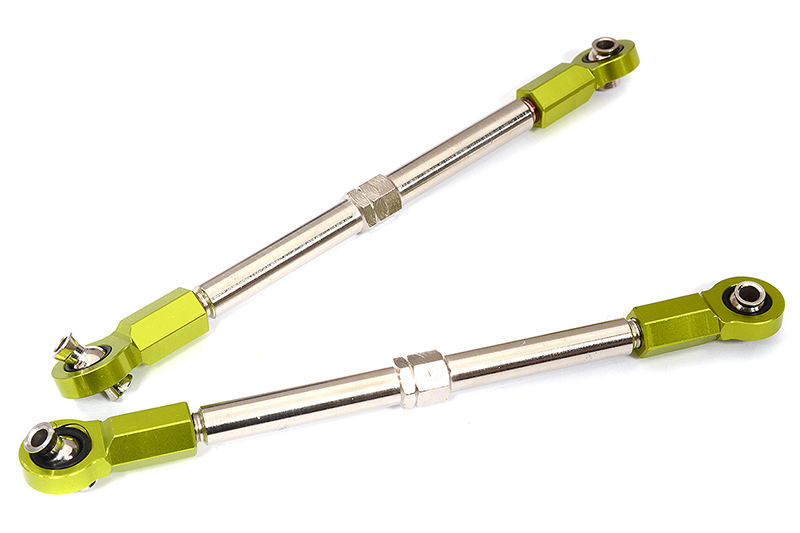 C31638GREEN Billet Machined Steering Turnbuckles for Traxxas 1/10 Maxx V2 w/ WideMaxx 8997 - Image 1