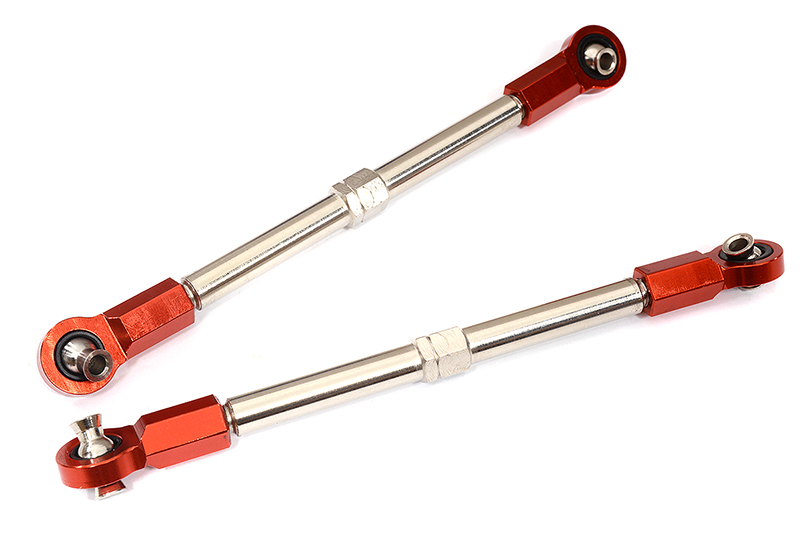 C31638RED Billet Machined Steering Turnbuckles for Traxxas 1/10 Maxx V2 w/ WideMaxx 8997 - Image 1