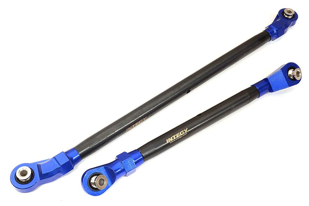 C31640BLUE Blue Alloy Steering & Panhard Linkages for Axial SCX6 Crawler 254000 254001 - Image 1