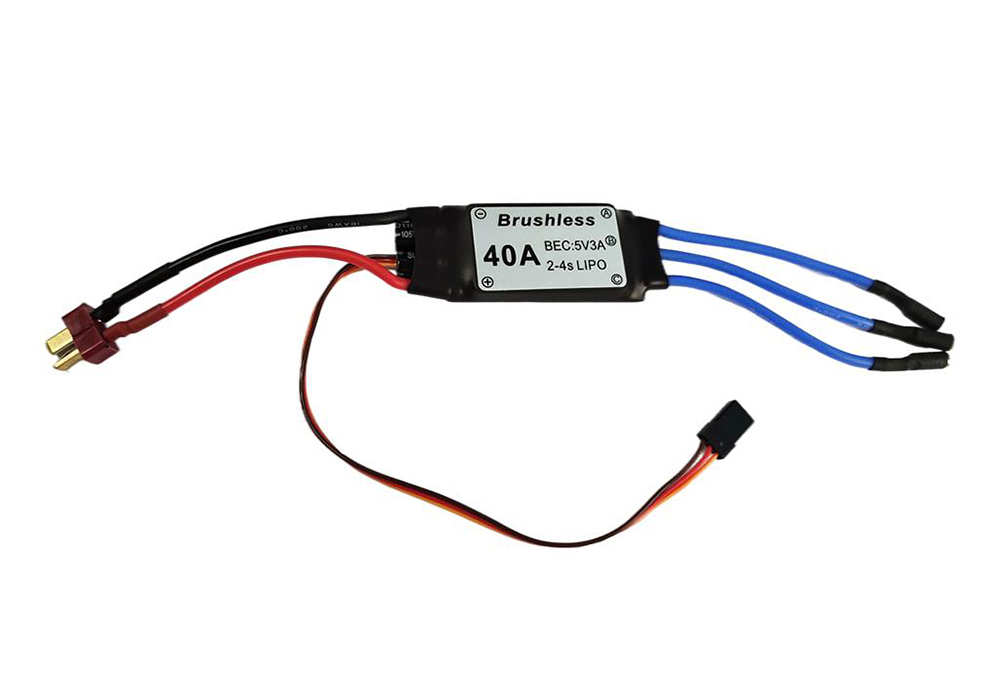C31645 40A Brushless Type 2S-4S ESC Forward Only for RC Plane w/ T-Plug - Image 1