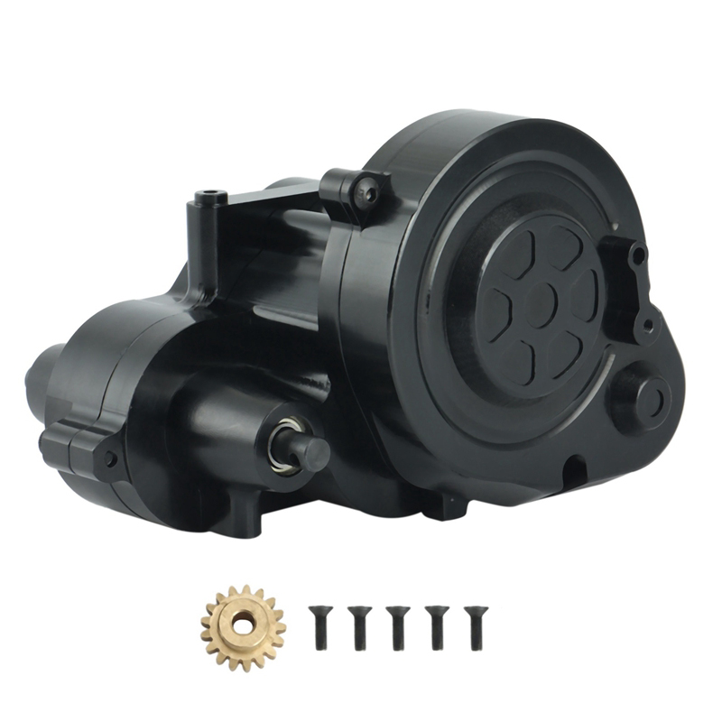C31661BLACK Alloy Machined Gearbox w/ Internals for Axial 1/10 RBX10 Ryft 4WD Rock Bouncer - Image 1