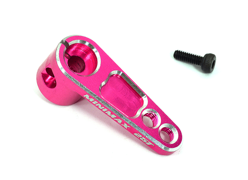 C31673PINK Minimax Alloy Servo Horn 25T for Futaba Servo (r=16, 20mm) - Image 1