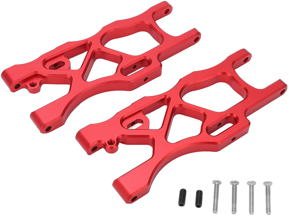 C31677RED Machined Rear Lower Arms for Arrma 1/7 Mojave 6S 4WD BLX Desert Truck ARA330607 - Image 1