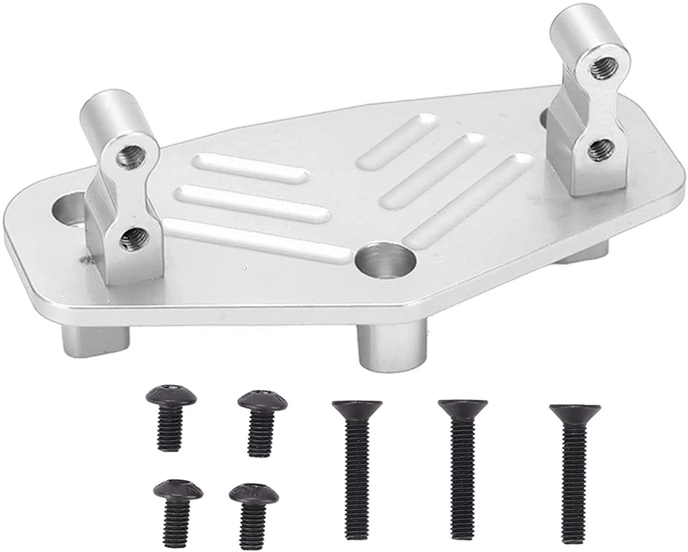 C31680SILVER Alloy Machined Servo Mounting Plate for Losi 1/8 LMT & LMT 2.0 4WD Monster Truck - Image 1
