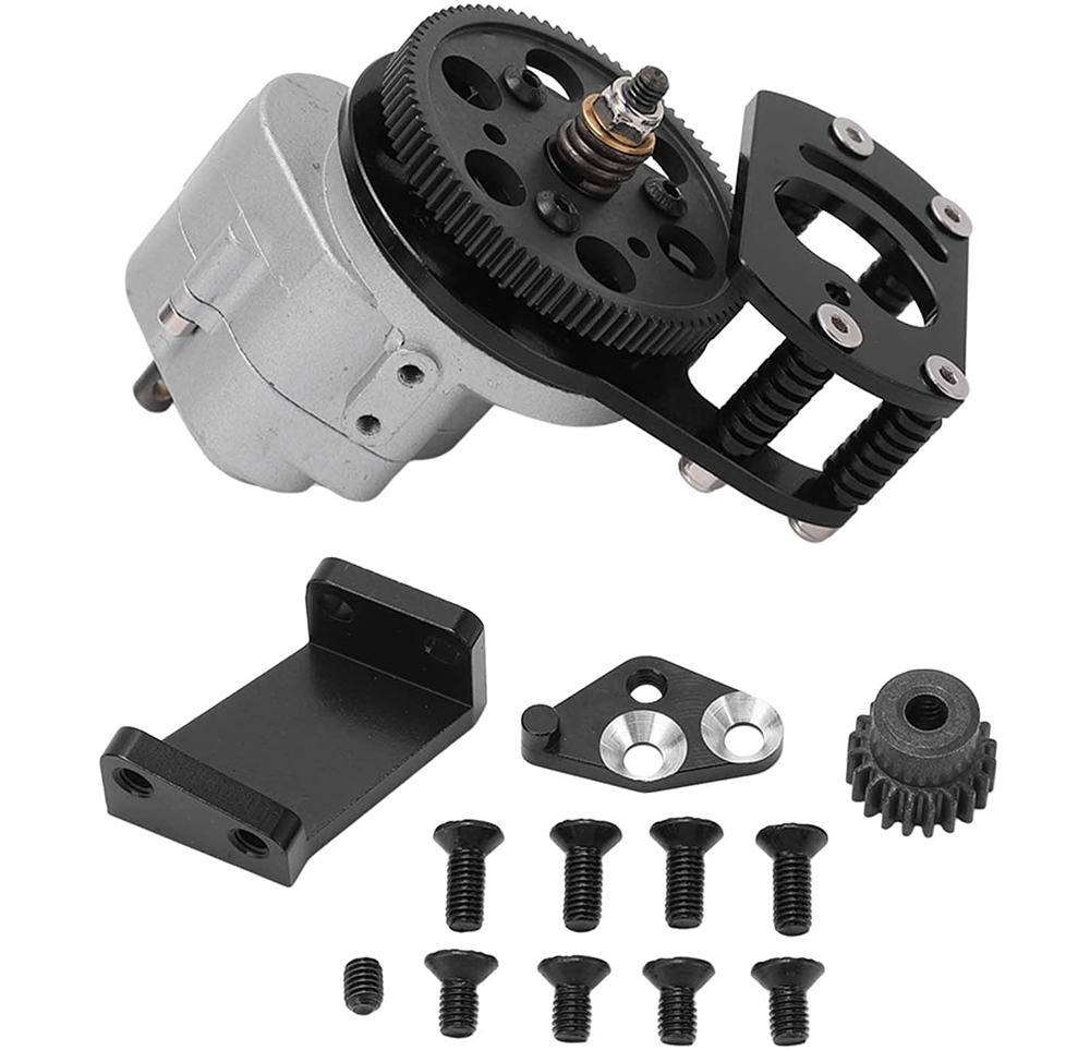 C31681SILVER Alloy Machined Center Gearbox w/ Internals for G2 Type D90 & D110 Crawlers - Image 1