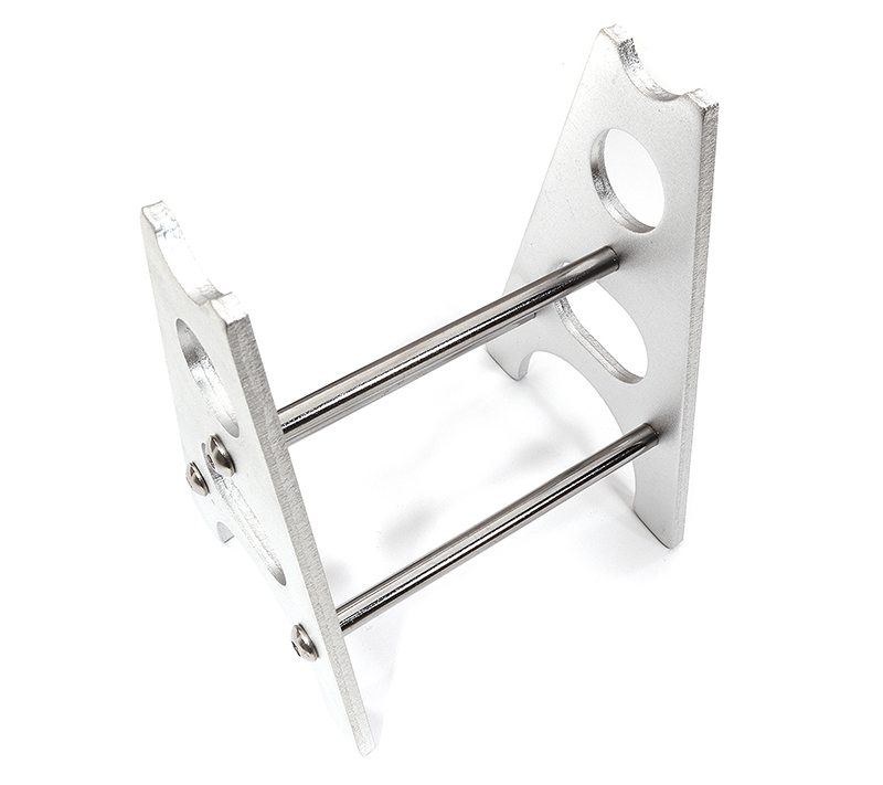 C31684SILVER Model Car Straight Axle Jack Stand for 1/10 Scale & Off-Road Crawler - Image 1