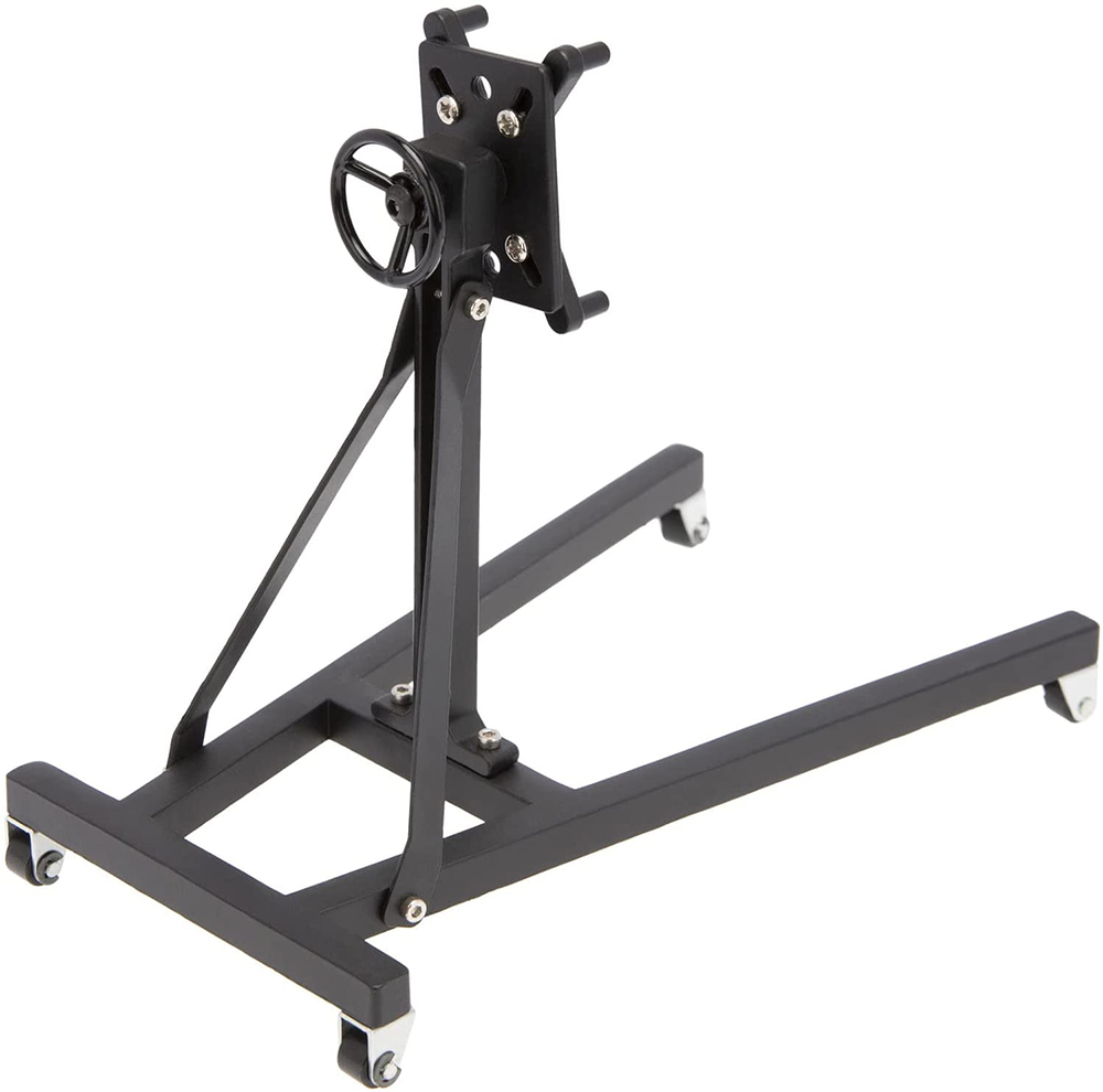 C31688BLACK Realistic 1/10 Scale Model Size Auto Garage Manual Engine Stand - Image 1