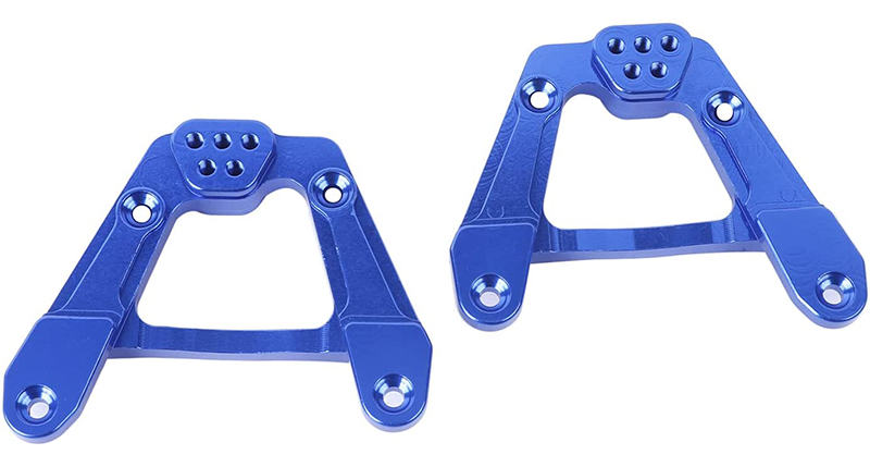 C31695BLUE Alloy Machined Rear Shock Towers for Axial SCX6 251001 - Image 1