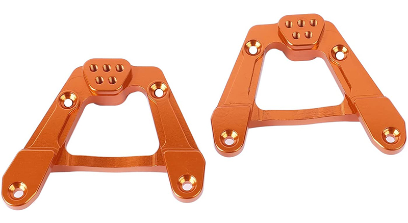 C31695ORANGE Alloy Machined Rear Shock Towers for Axial SCX6 251001 - Image 1
