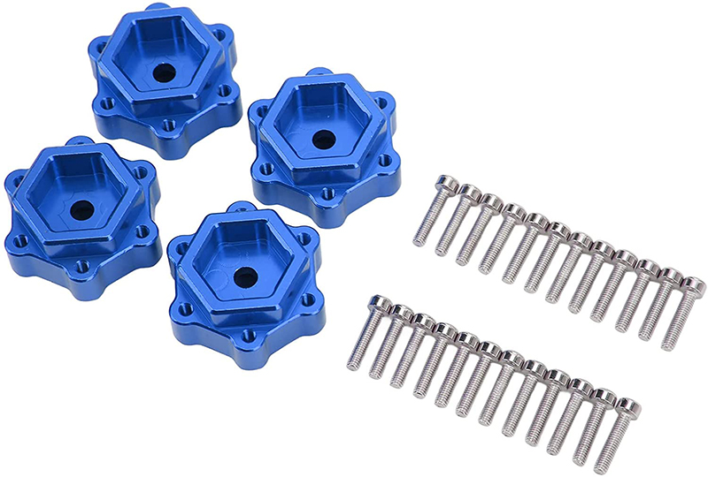C31698BLUE Alloy Machined +5mm Offset Wheel Adapters for Losi 1/8 LMT 1.0 4WD Monster Truck - Image 1