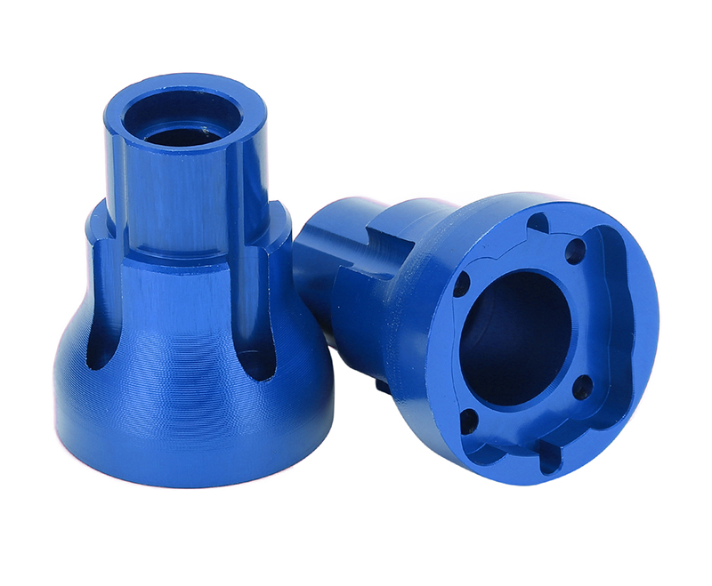 C31699BLUE Alloy Machined 3 Degree Rear Axle Mounts for Losi 1/8 LMT 1.0 4WD Monster Truck - Image 1