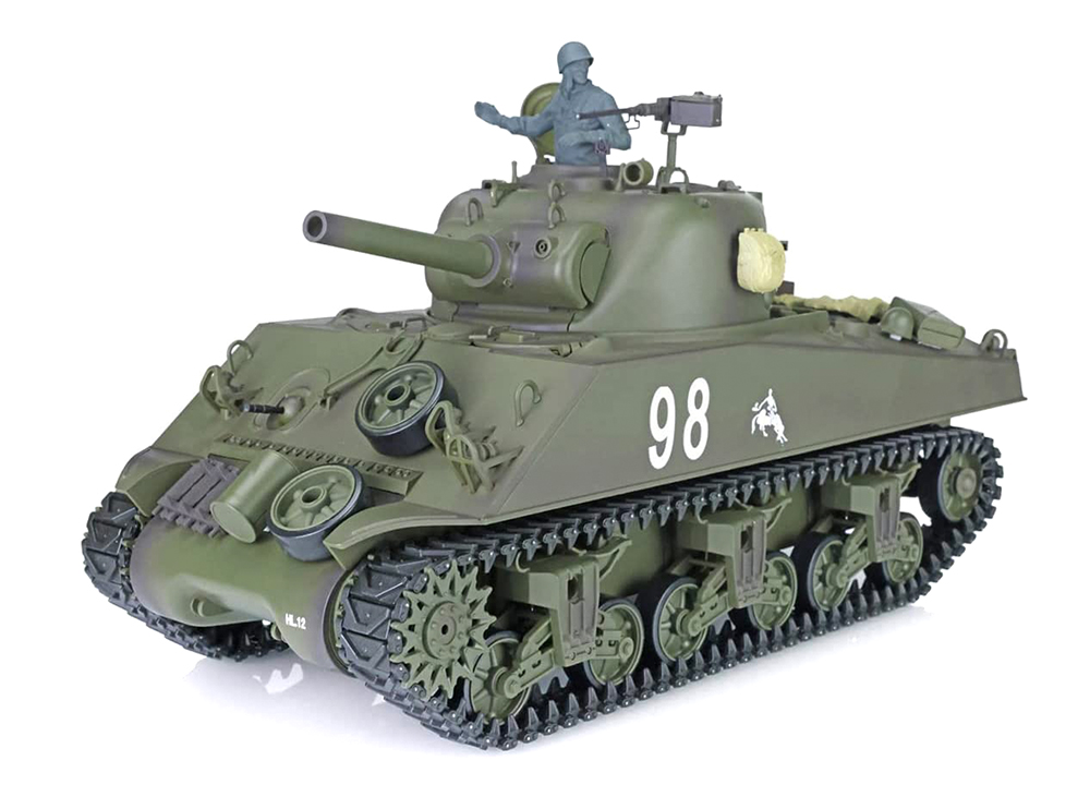 C31717 1/16 Scale USA M4A3 Sherman Main Battle Tank, 2.4GHz RC Model HL3898-1Upg 7.0 - Image 1