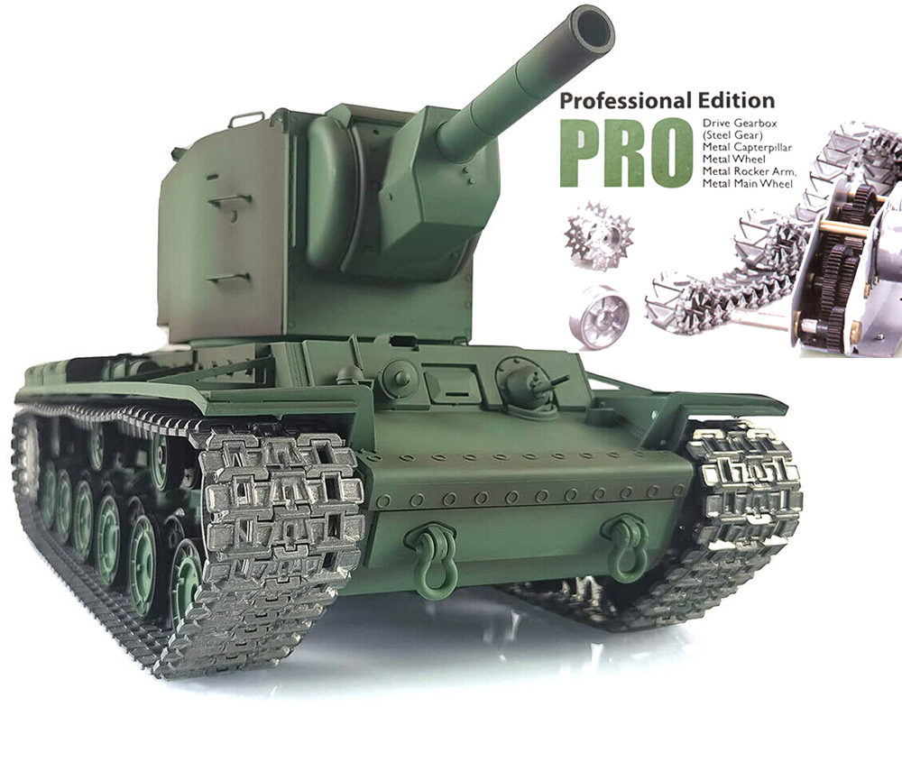C31718 1/16 Scale Russian KV-2 Heavy Tank, 2.4GHz Remote Control Model HL3949-1Pro 7.0 - Image 1
