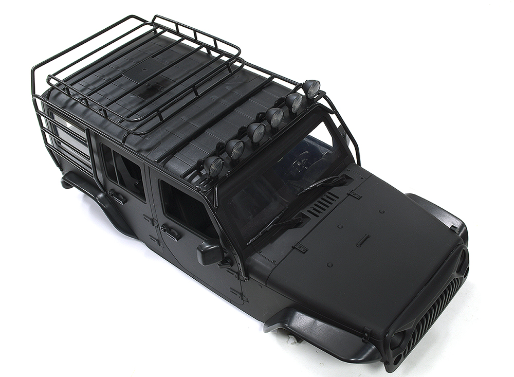 C31719BLACK Realistic JW10-S+LED+Cage Hard Plastic Body Kit for 1/10 Scale Off-Road WB=313mm - Image 1