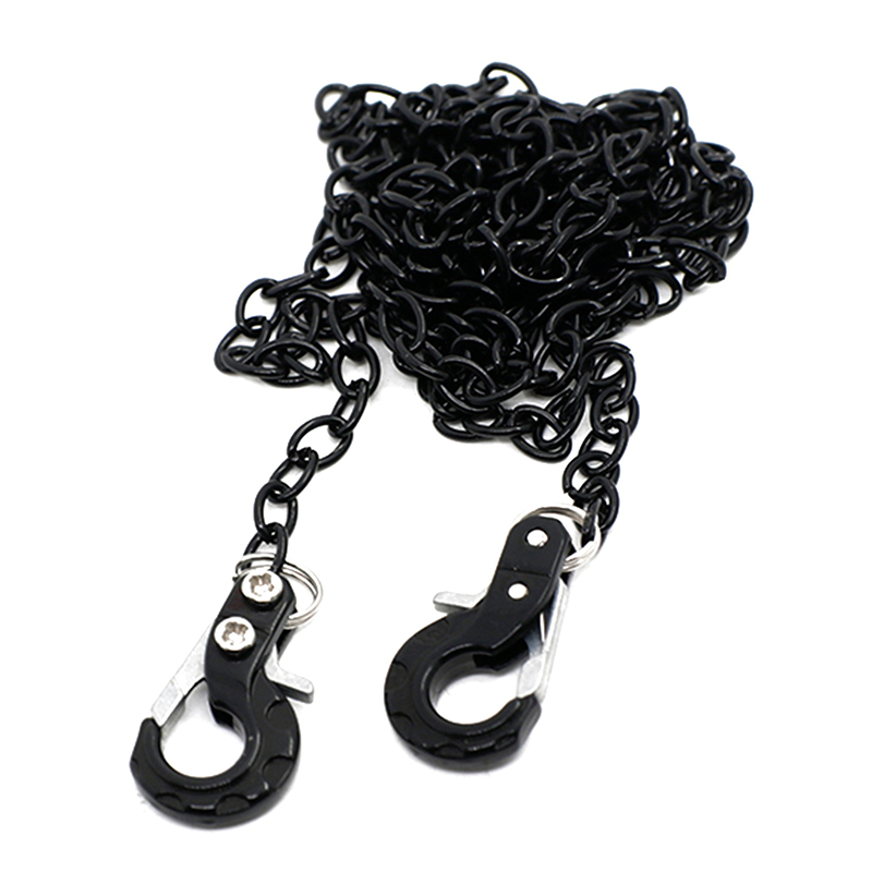 C31722BLACK Realistic 1/10 Size Drag Chain & Tow Hooks for 1/10 Scale Off-Road Crawler - Image 1