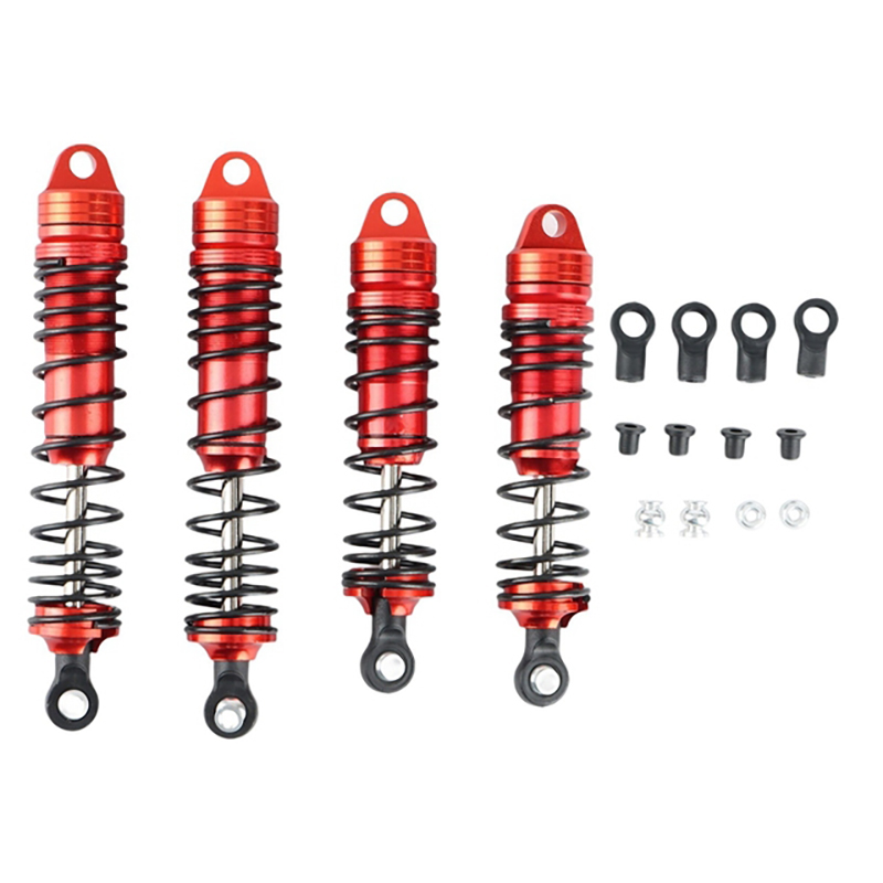 C31742RED F&R Shock Set (4) for Traxxas 1/10 Slash, Stampede & Rustler 2WD & 4X4 3765 3766 - Image 1