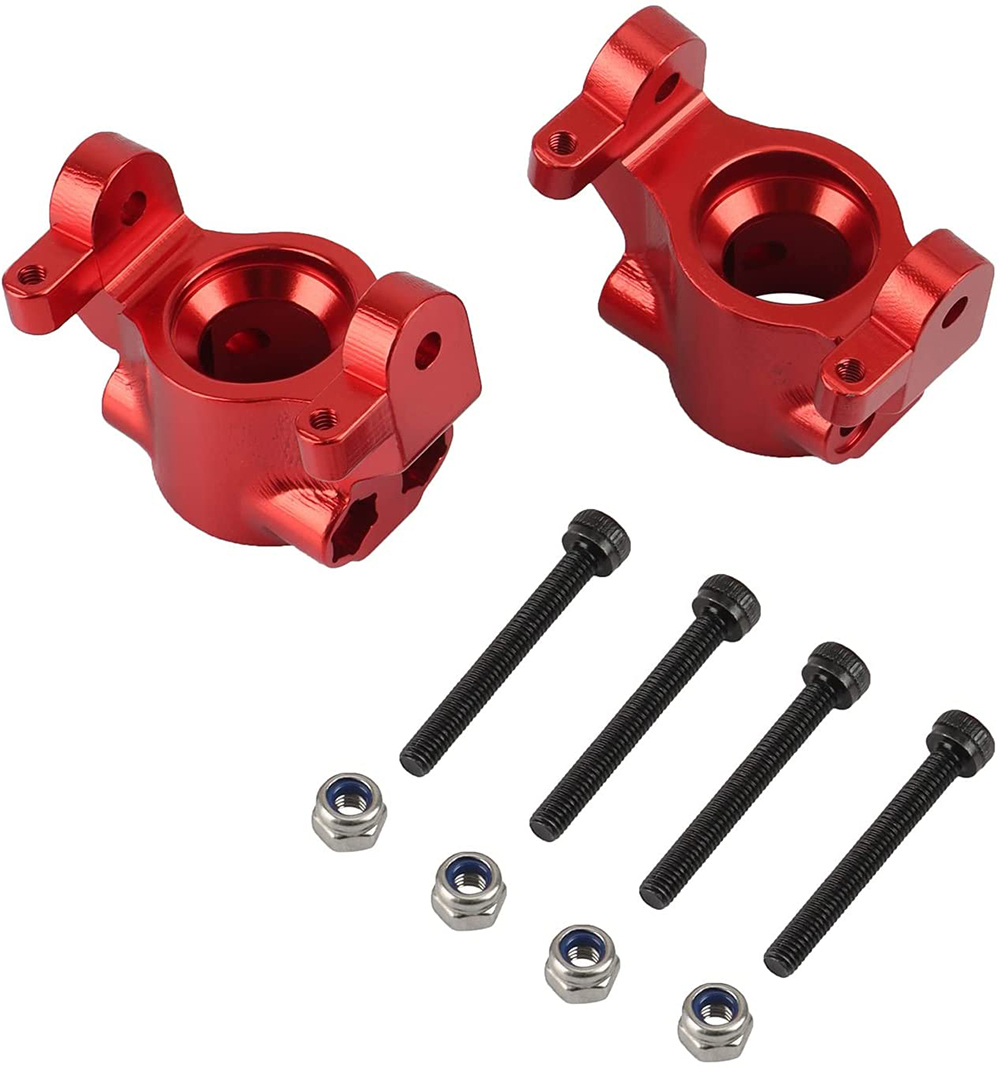 C31745RED Machined Alloy Caster Blocks for Axial 1/10 RBX10 Ryft 4WD Rock Bouncer - Image 1