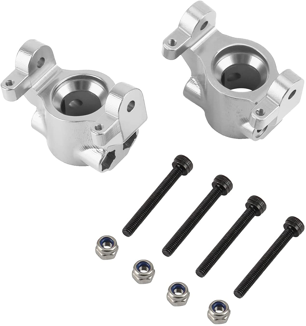 C31745SILVER Machined Alloy Caster Blocks for Axial 1/10 RBX10 Ryft 4WD Rock Bouncer - Image 1