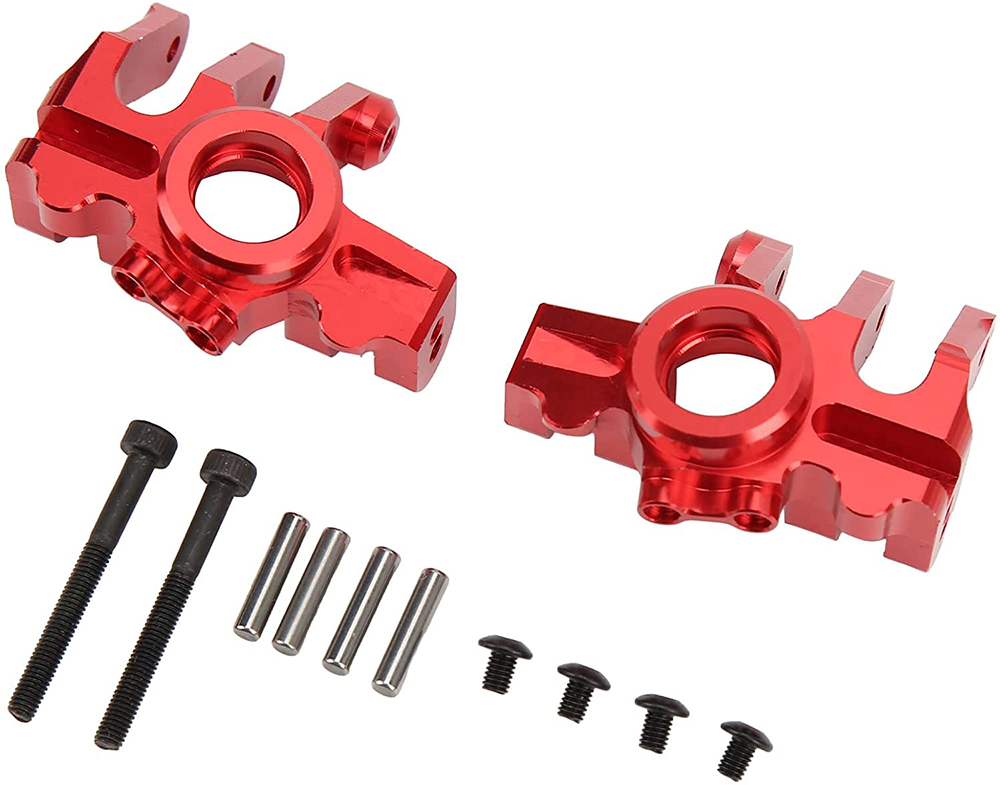 C31746RED Machined Alloy Steering Blocks for Axial 1/10 RBX10 Ryft 4WD Rock Bouncer - Image 1