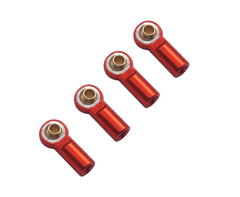 C31749RED Alloy Machined M3 Size Short Ball Ends Type Tie Rod Ends, Ball Links - Image 1