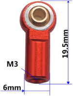Alloy Machined M3 Size Short Ball Ends Type Tie Rod Ends, Ball Links - Image 2