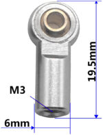 Alloy Machined M3 Size Short Ball Ends Type Tie Rod Ends, Ball Links - Image 2