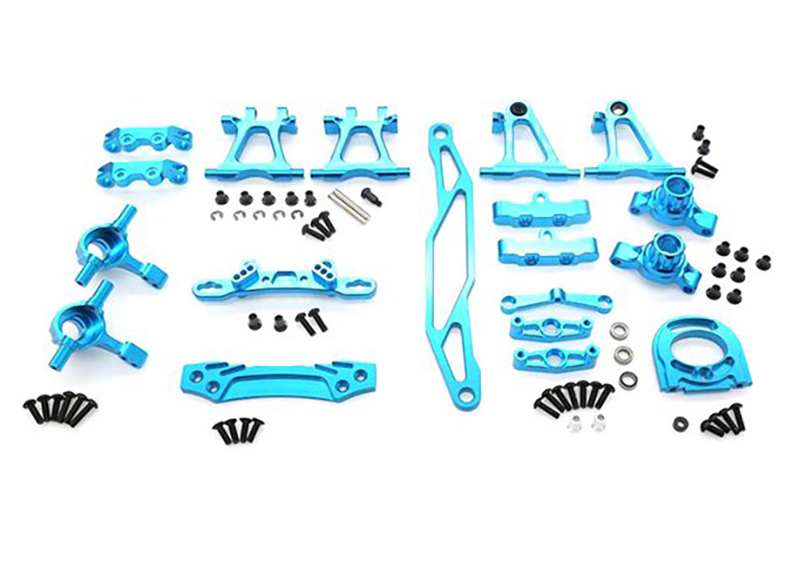 C31755BLUE Alloy Machined Hop-Up Combo for Tamiya TT-02 Chassis - Image 1