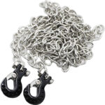 Realistic 1/10 Size Drag Chain & Tow Hooks w/Bow Shackle for 1/10 Scale Off-Road