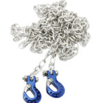 Realistic 1/10 Size Drag Chain & Tow Hooks w/Bow Shackle for 1/10 Scale Off-Road