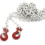 Realistic 1/10 Size Drag Chain & Tow Hooks w/Bow Shackle for 1/10 Scale Off-Road