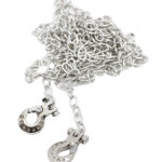 Realistic 1/10 Size Drag Chain & Tow Hooks w/Bow Shackle for 1/10 Scale Off-Road