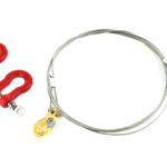 Realistic Steel Tow Cable & Tow Hooks w/ Bow Shackles for 1/10 Off-Road Crawler