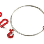 Realistic Steel Tow Cable & Tow Hooks w/ Bow Shackles for 1/10 Off-Road Crawler