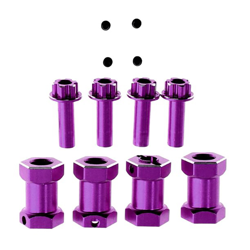 C31765PURPLE Alloy Machined 12mm Hex Wheel Adapters for 1/10 Car, Truck & Buggy W=20mm - Image 1