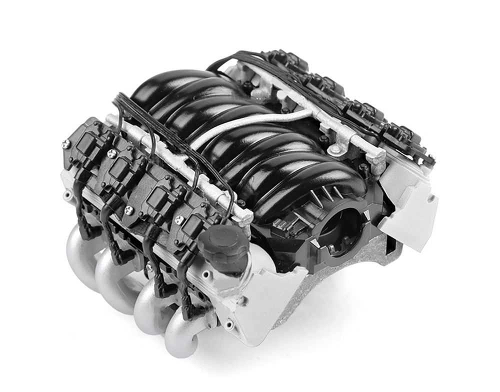 C31768SILVER Motor Cooling Fans w/ Realistic V8 Engine Cover for 540 Size Motor (36mm O.D.) - Image 1