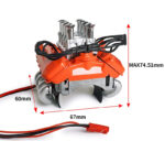 Motor Cooling Fans w/ Realistic V8 Engine Cover for 540 Size Motor (36mm O.D.) - Image 2