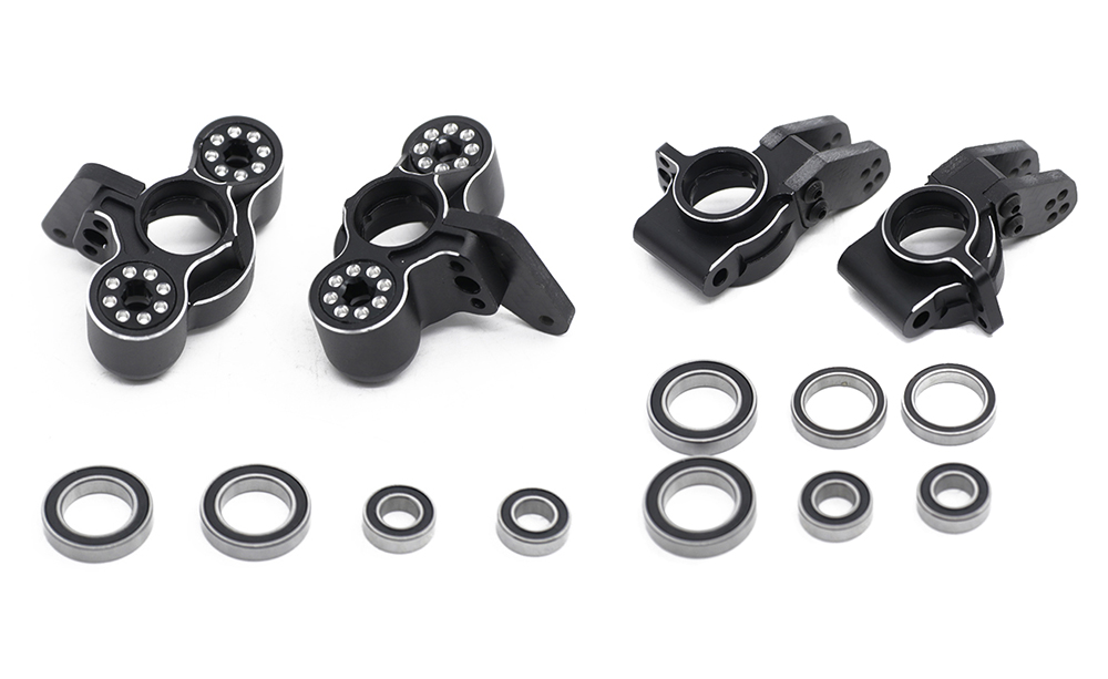 C31777BLACK Alloy HD Hub Carriers(4) for Arrma 1/8 Kraton, Outcast, Talion & Typhon AR330187 - Image 1