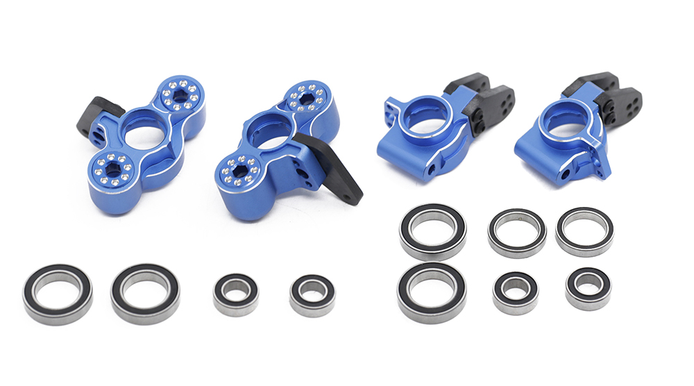 C31777BLUE Alloy HD Hub Carriers(4) for Arrma 1/8 Kraton, Outcast, Talion & Typhon AR330187 - Image 1