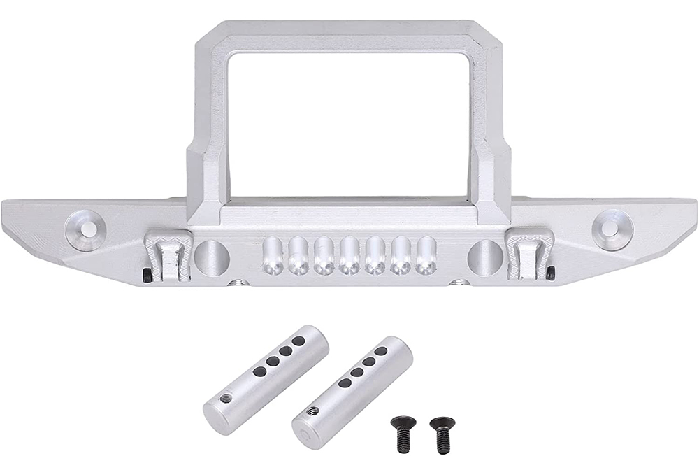 C31802SILVER Alloy Machined Front Bumper for Axial SCX6 Crawler 250002 - Image 1